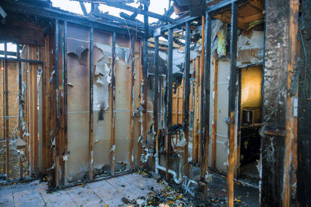 Professional Fire Damage Cleanup technician working in Riverside, NJ